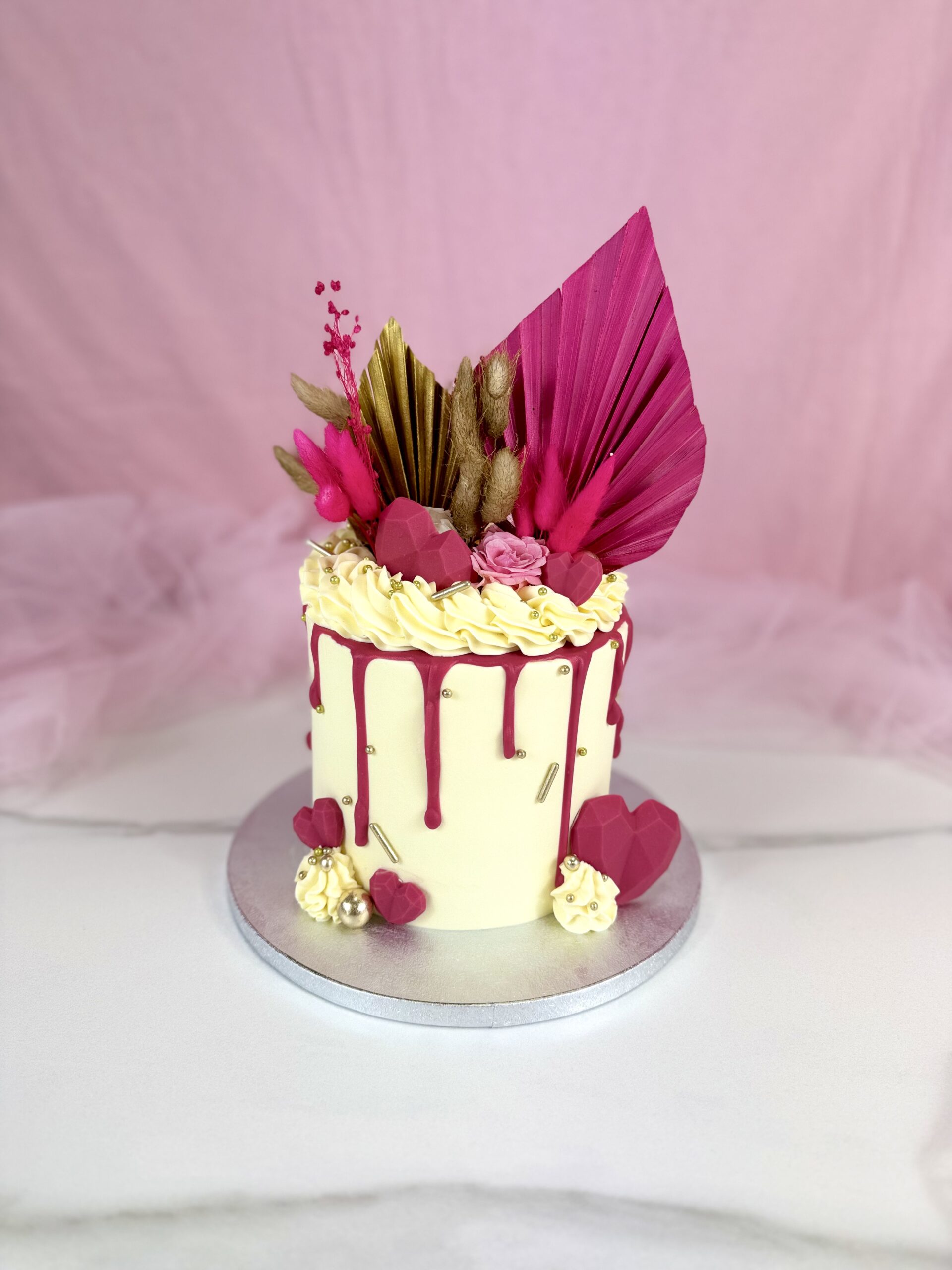 Torta cake Design fiori drip cake