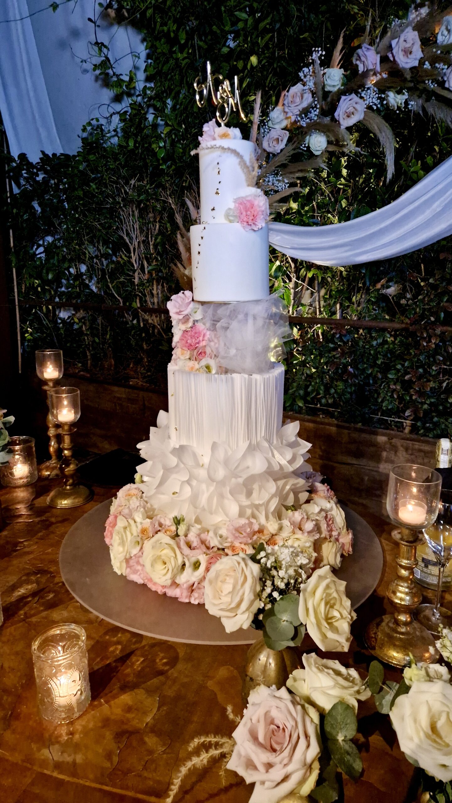 Torta nuziale fiori