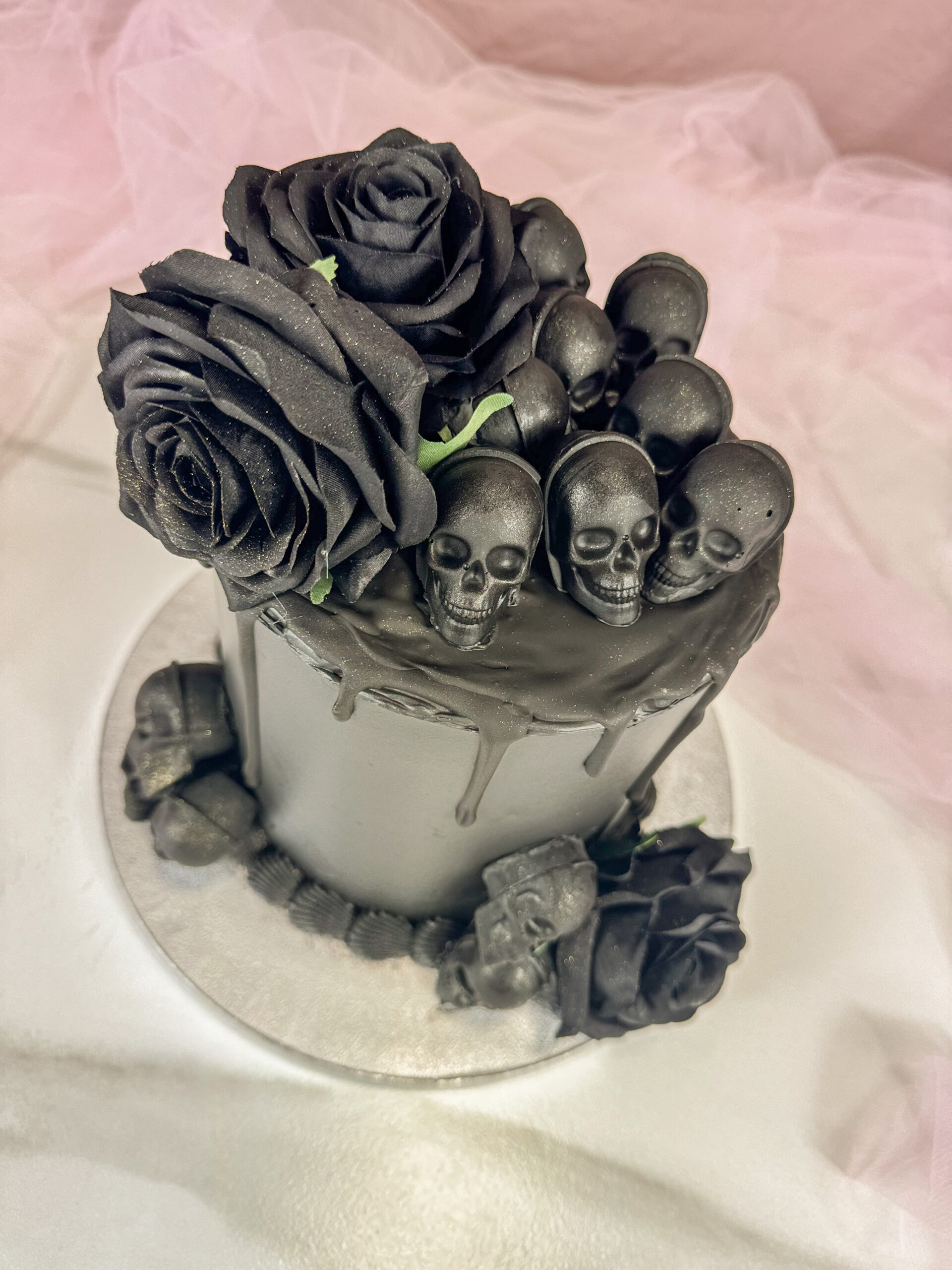 Gothic skull cake