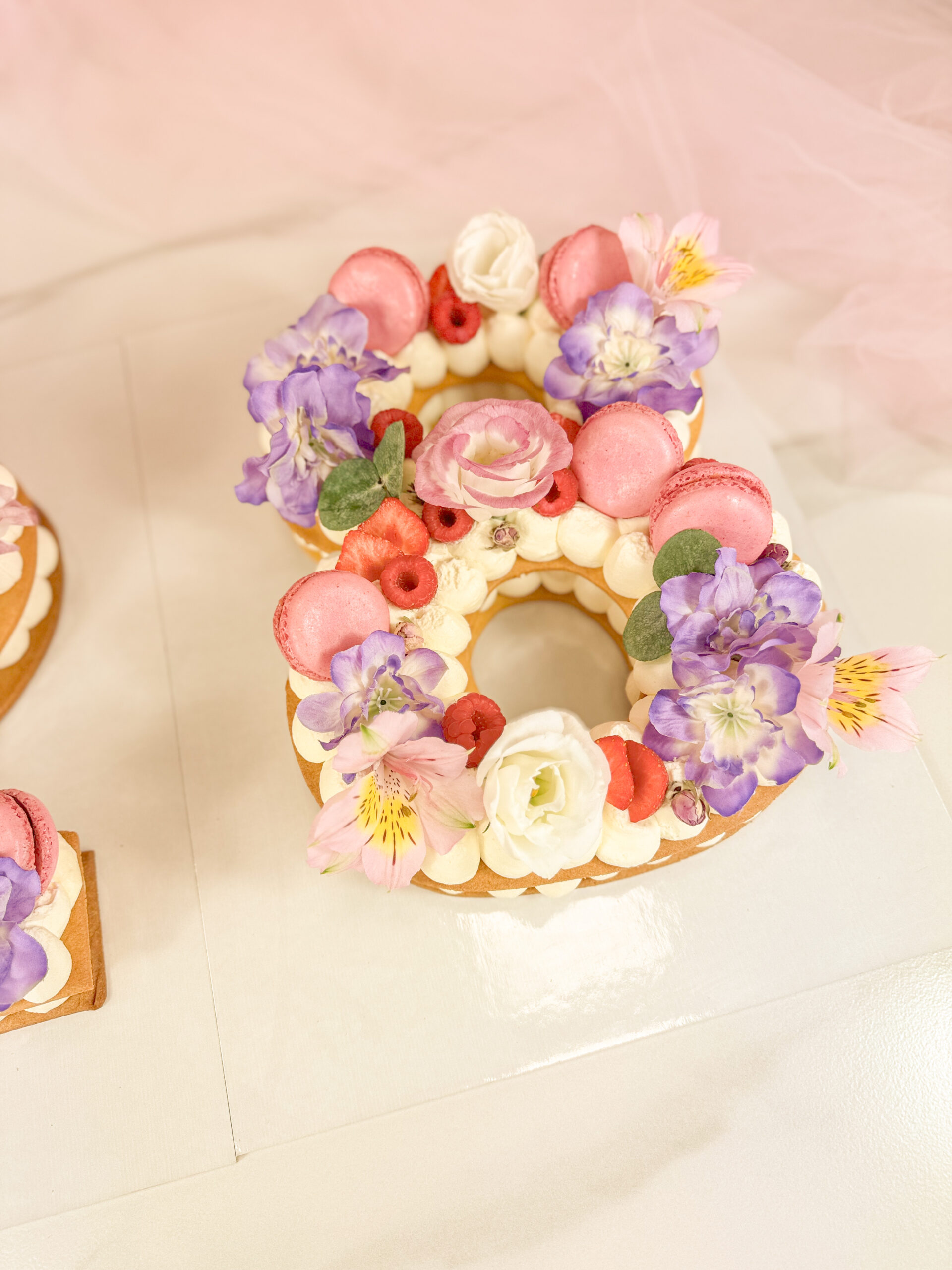 number cake flower